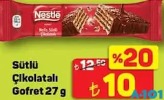 NESTLE SÜTLÜ ÇİKOLATALI GOFRET 27 G